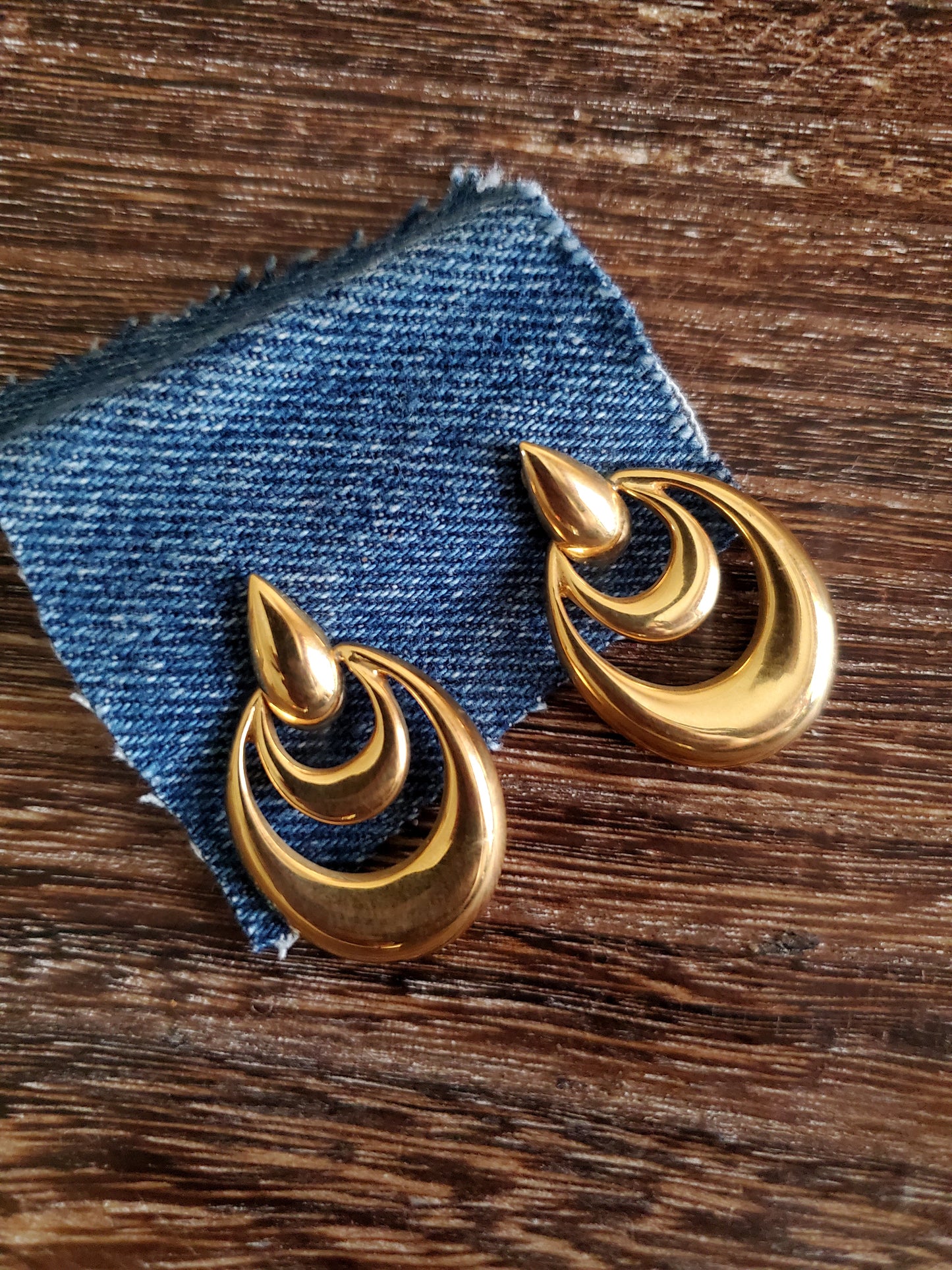 Vintage Napier Double Hoop Earrings