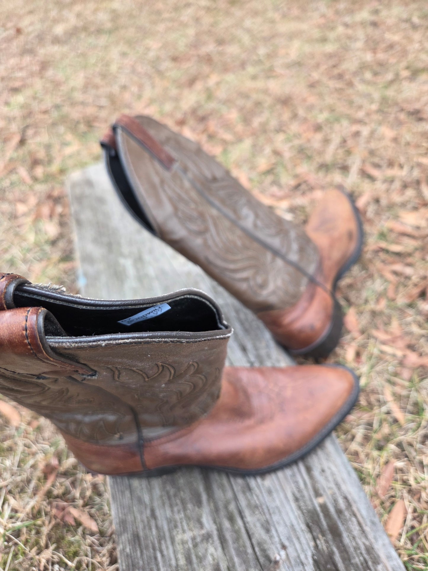 Two Tone Cowboy Boots