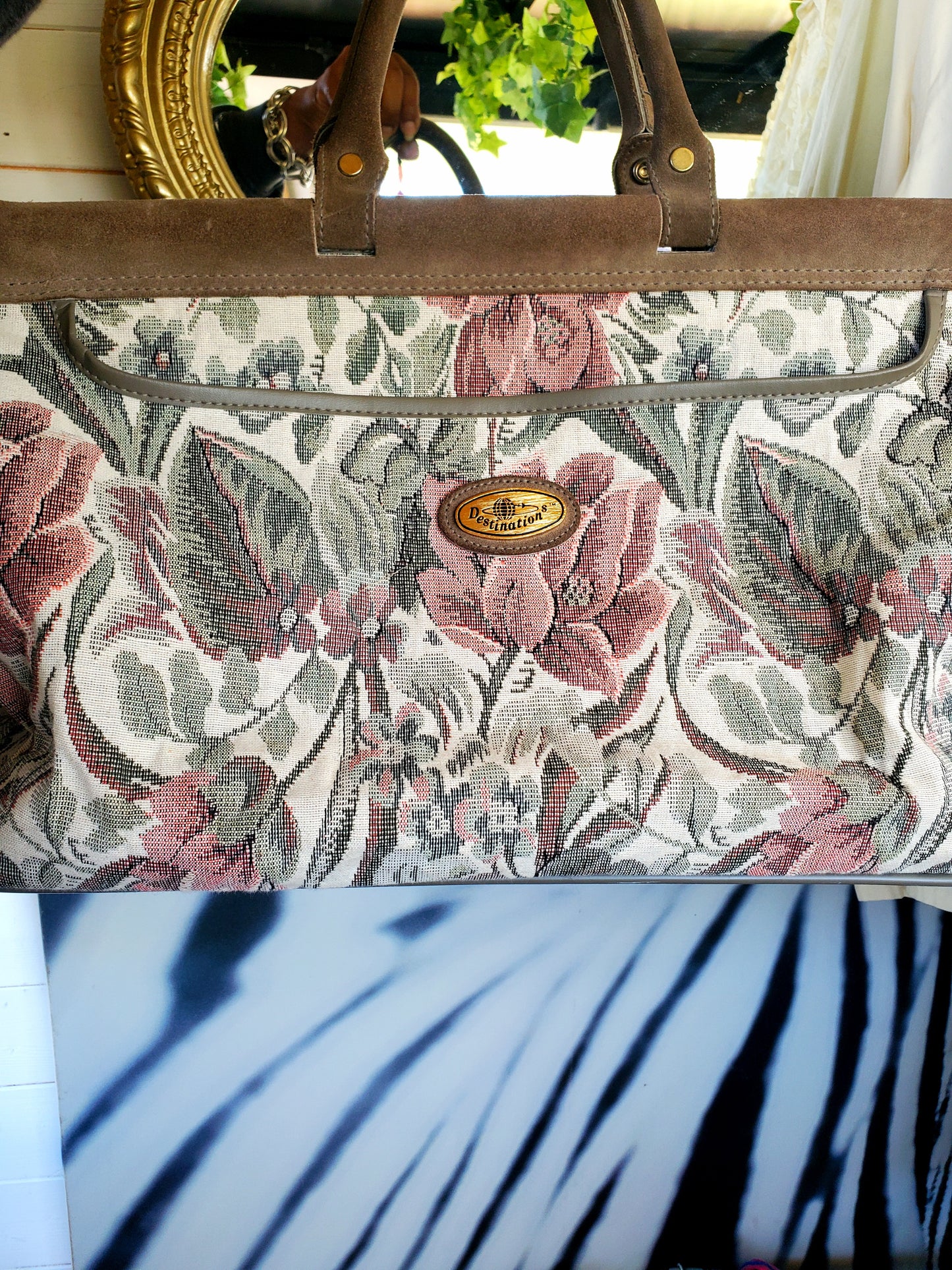Vintage Destinations Tapestry Travel Bag