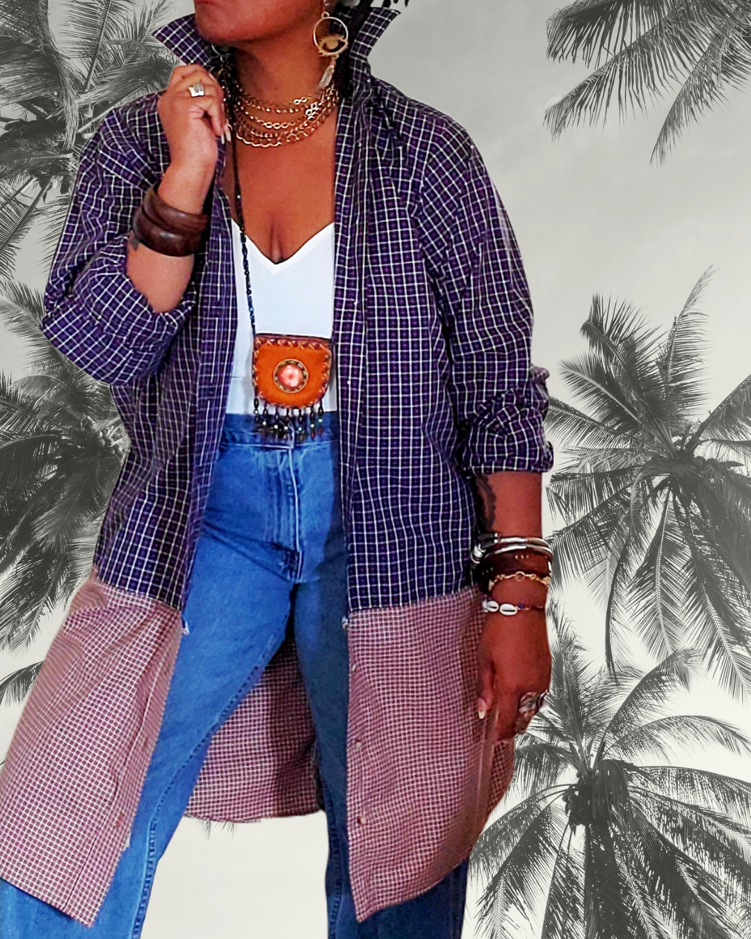Midnight Mixed Print Shirt