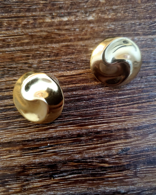 Vintage Gold Disc Earrings