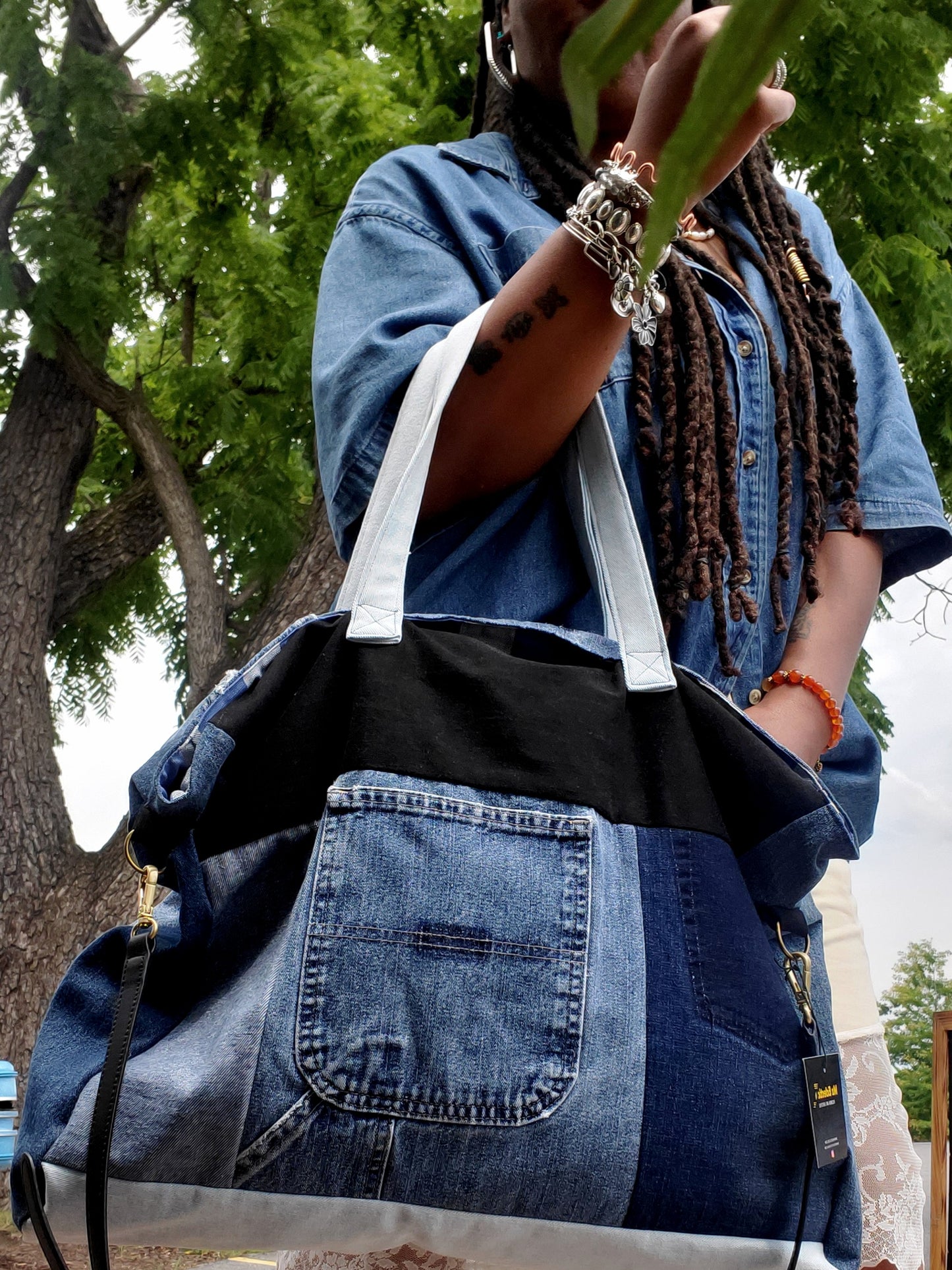 Denim Dump Bag