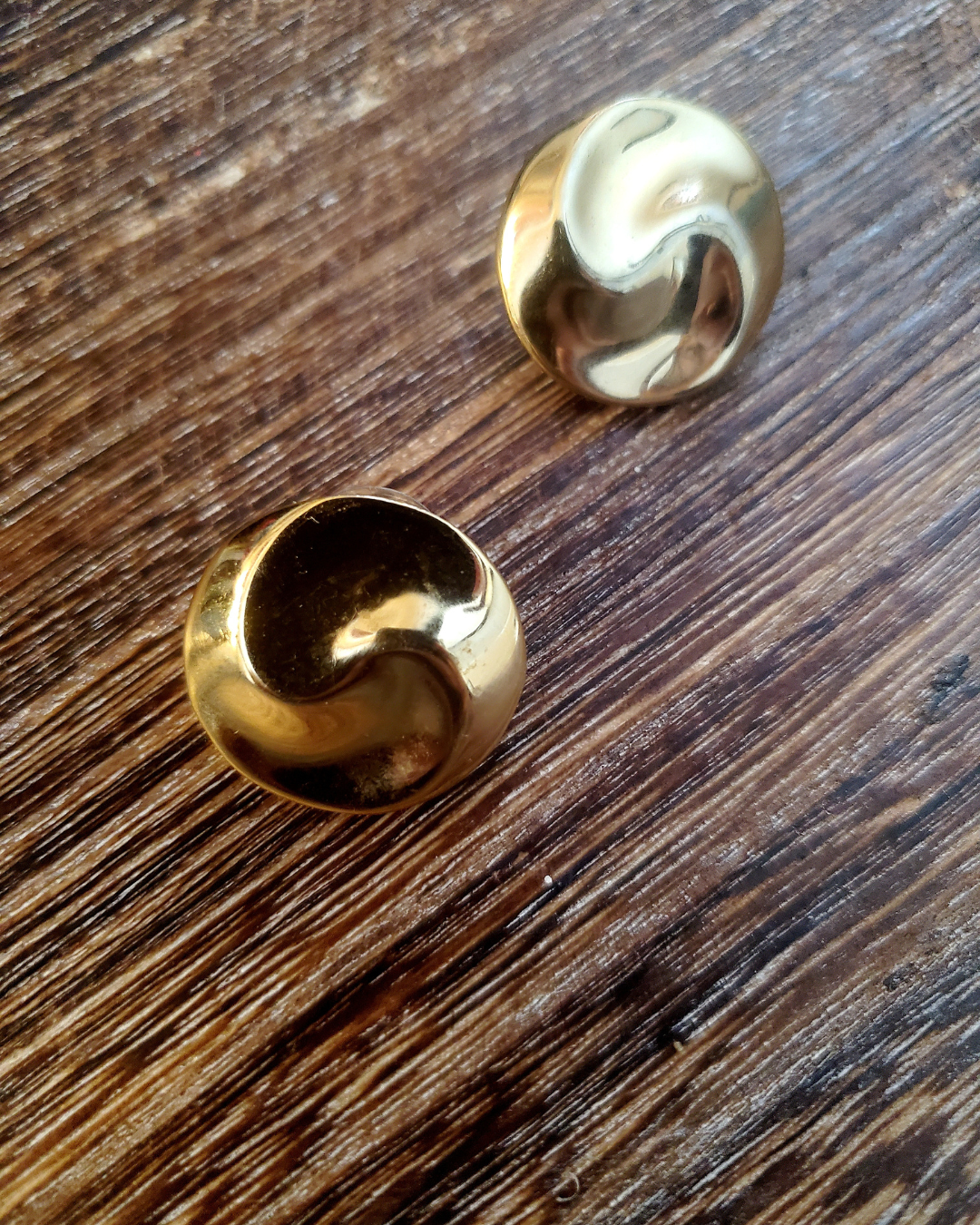 Vintage Gold Disc Earrings