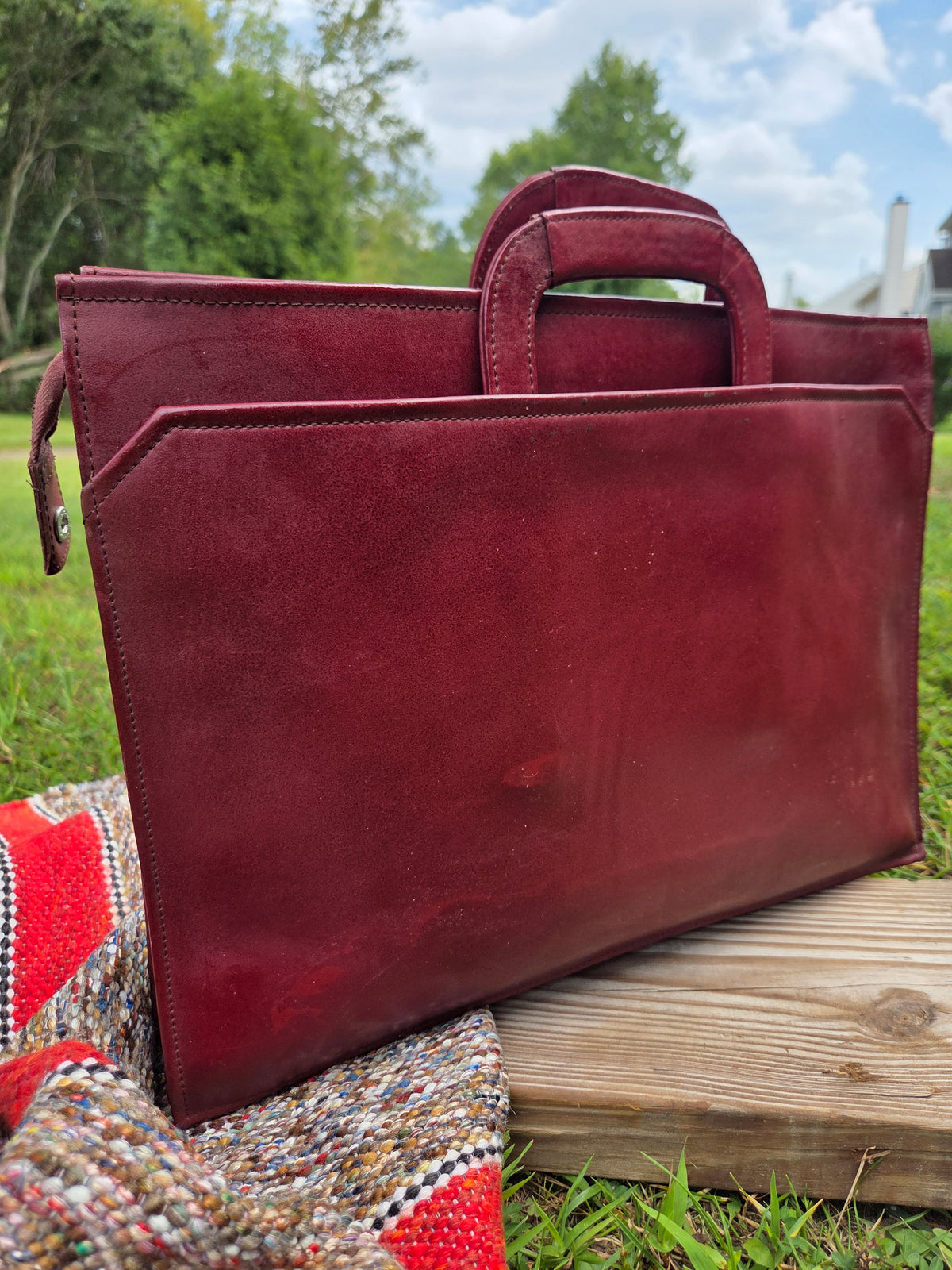 Vintage Oxblood Briefcase