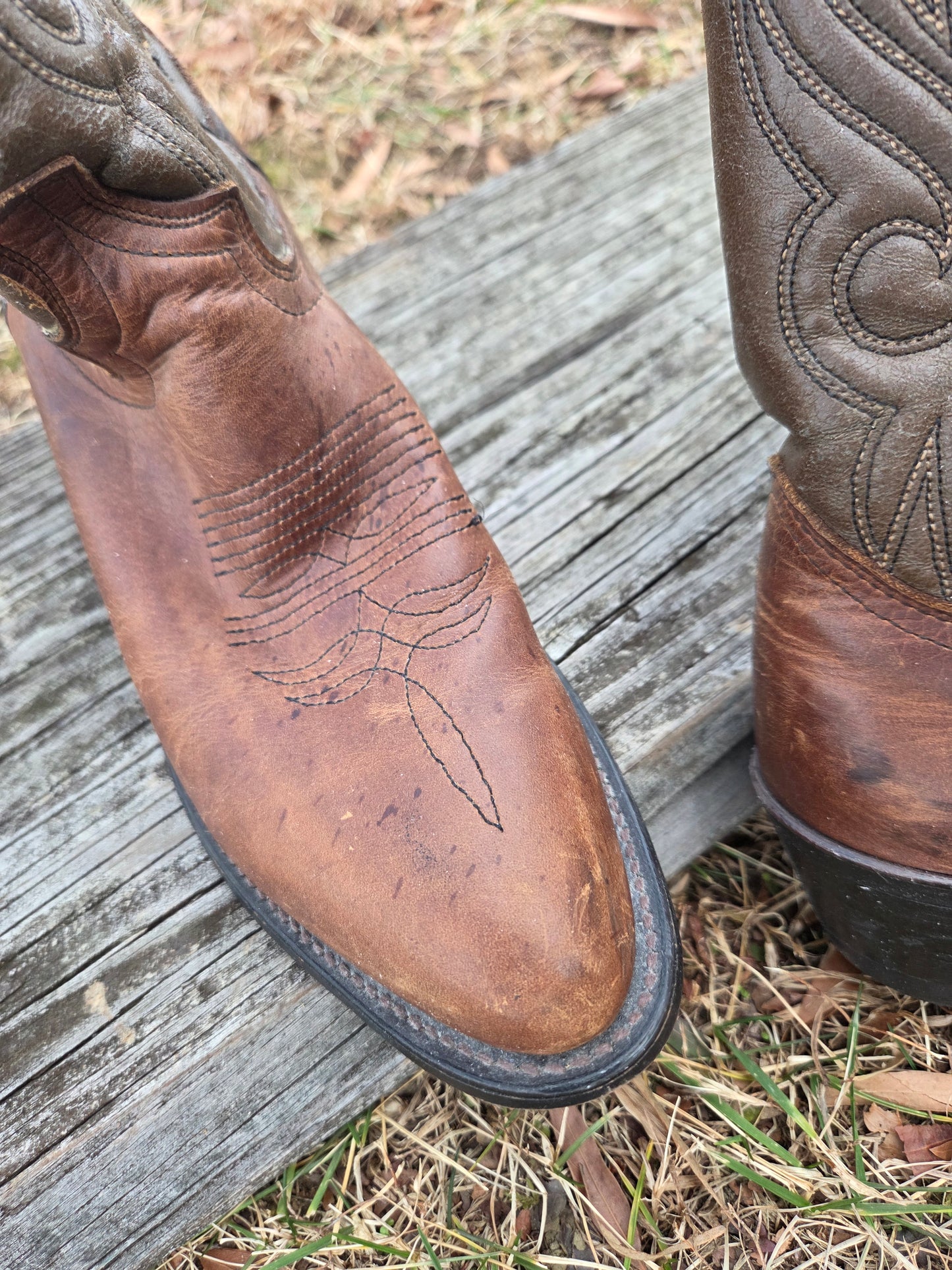 Two Tone Cowboy Boots