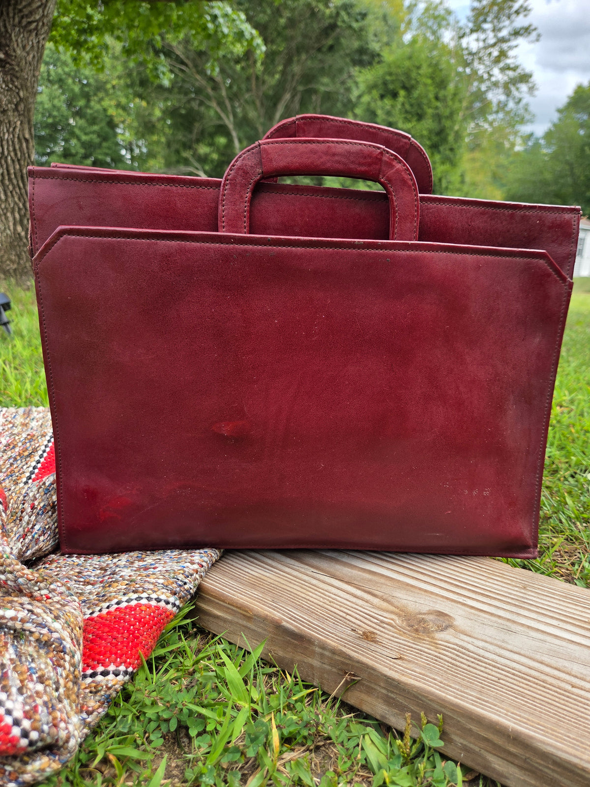Vintage Oxblood Briefcase